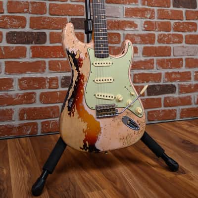 Fender Custom Shop W22 ‘59 Stratocaster Super Heavy Relic Aged Dirty Shell Pink over Chocolate 3-Tone Sunburst 2024 w/OHSC image 6