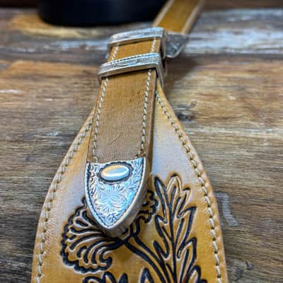 Blue Bell Straps  MONTEREY Artisan Custom for Al’s Music Factory  Aniline Patina Washed Silver Hardware image 12