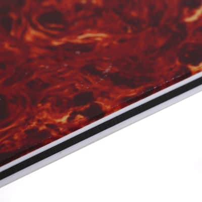 Brio 8-Hole 57 Vintage Style Strat SSS Pickguard for American Stratocaster 4 Ply Vintage Tortoise image 3