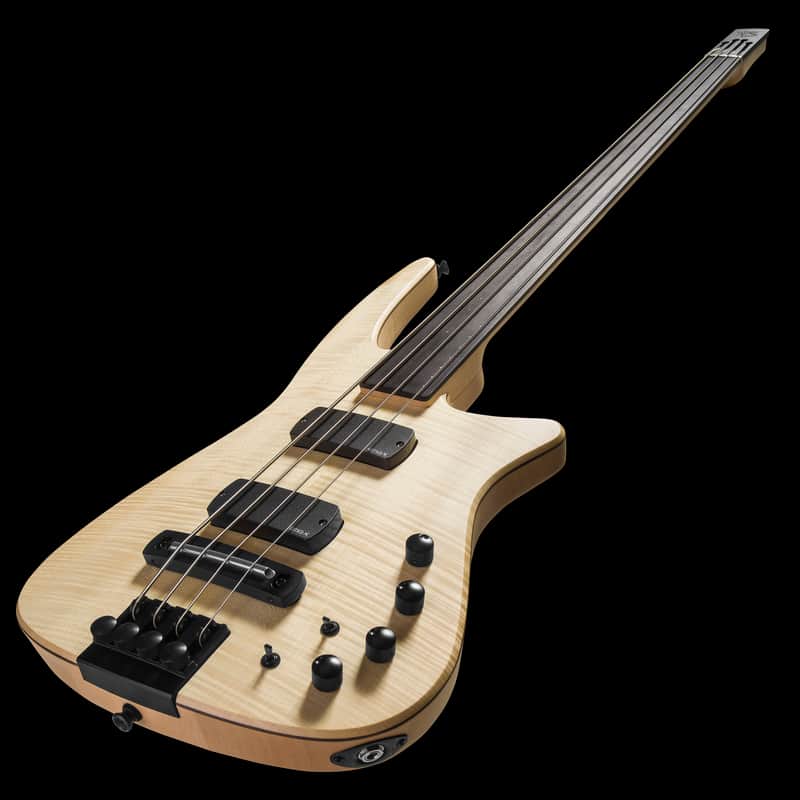 CR4 RADIUS Bass Guitar Natural Satin Fretless image 1
