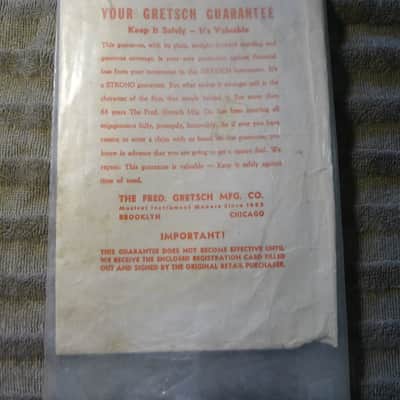 Gretsch Guarantee papers 6117 1967 image 8