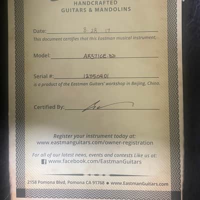 Eastman AR371CE-SB Hollowbody Archtop 2010s - Sunburst image 5