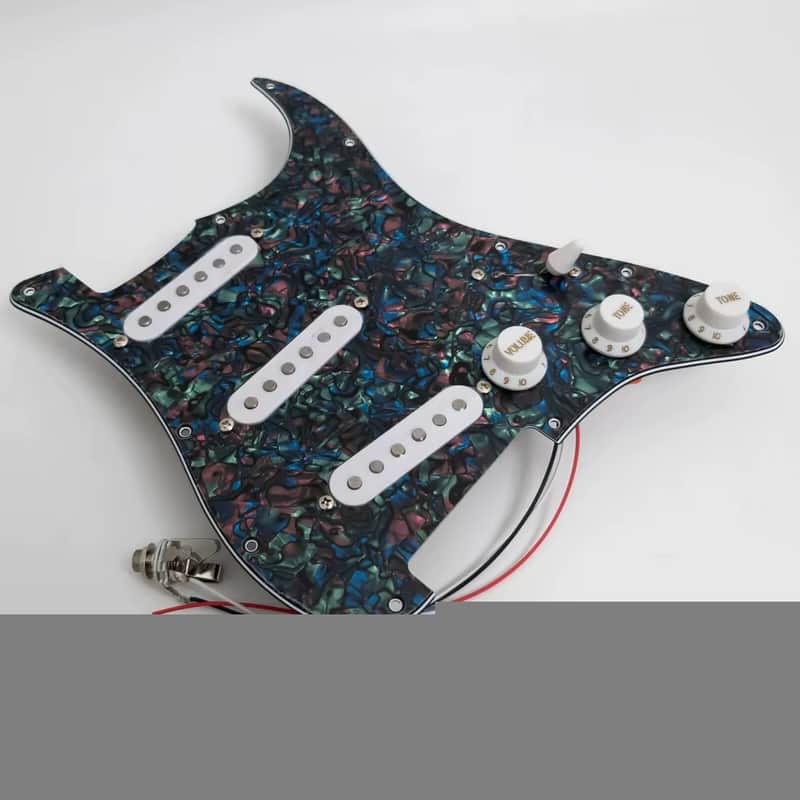 Abalone Pearl Guitar Stratocaster Strat Style Pickguard with Alnico Wilkinson Pickups image 1
