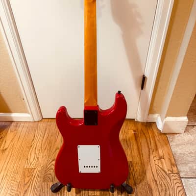 Donzilla Partscaster with Maple Neck, Red Body and PokaDot Pickguard image 10