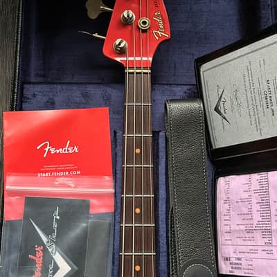 Immagine 2024 Fender Custom Shop 1963 Jazz Bass Journeyman Relic Fiesta Red Mint - 4