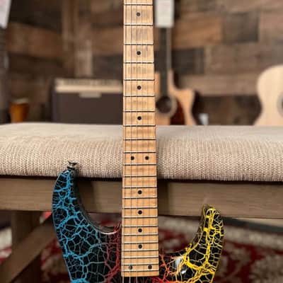 Used Charvel Fusion Deluxe w/ Hard Case – 1980s 1990s, Maple Fretboard, Floyd Rose, Rainbow Crackle image 8