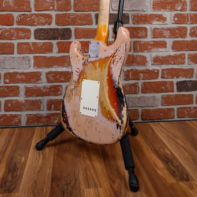 Fender Custom Shop W22 ‘59 Stratocaster Super Heavy Relic Aged Dirty Shell Pink over Chocolate 3-Tone Sunburst 2024 w/OHSC image 9