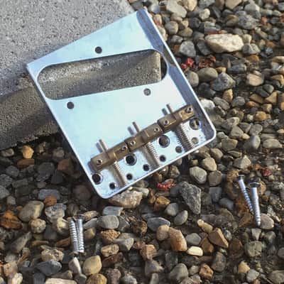 Relic Tele Ashtray Bridge Nickel Old Aged Compensated Brass Saddles For Fender image 8