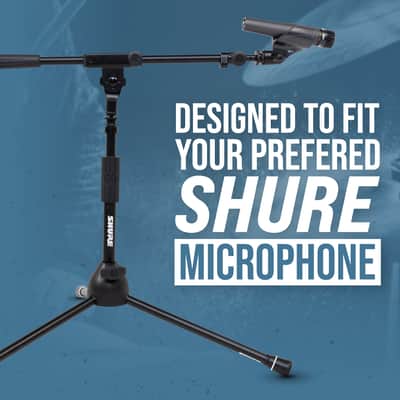 B-Stock Shure by Gator Low-Profile Tripod Mic Stand with Adjustable Height and Telescoping Boom; (SH-TRIPODSTANDLP) image 2