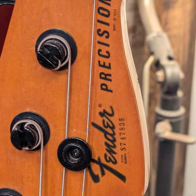 Warmoth Jazz Bass Fretless - Orange Burst w/ Flame Maple top image 4