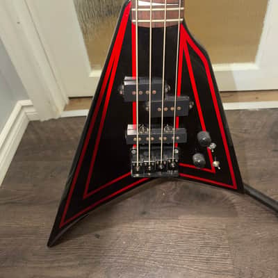 1985 Hondo Fame Series 871 Flying V Bass (Samick Korea - Factory Grover Tuners) image 2