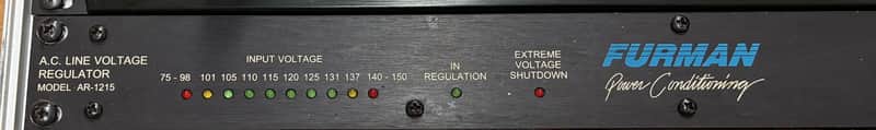 Furman AR-1215 Power Conditioner / AC Line Voltage Regulator 1990s 2000s - Black Made in USA image 1