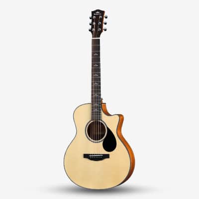 Kepma FC Mini SM Elite Series 36 inch Solid Top Travel Acoustic Guitar - Natural ( FC-MINI-NAT ) image 2