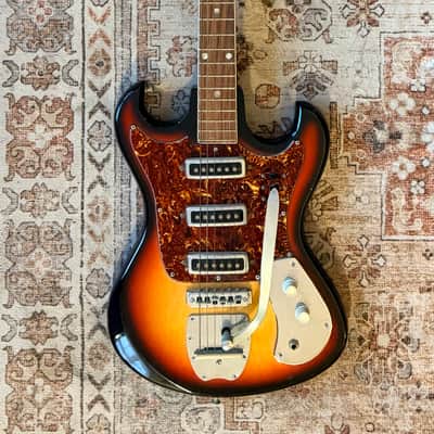Kingston / Kawai / Teisco  “Hound Dog Taylor” style 3 pickup 1960’s - Sunburst image 2