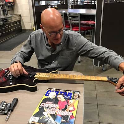 Peavey Flat Top Prototype Wolfgang Eddie Van Halen Owned EVH Guitar w Magazine image 23