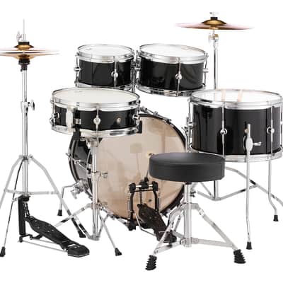 Pearl Roadshow Jr. 5-Pc. Drum Set w/Hardware, Cymbals, and 16" Kick - Jet Black image 3