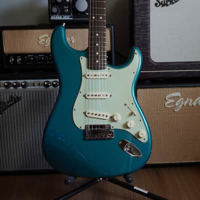 2011 Fender Custom Shop Custom Deluxe Stratocaster – Sherwood Green Relic – AY Pickups – OHSC image 25