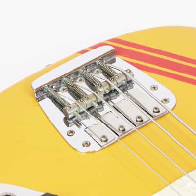 1972 Fender Mustang Bass Competition Orange Vintage Original Rare Custom Color Shot Scale Electric Bass Guitar w/ Orig. Hard Case image 4