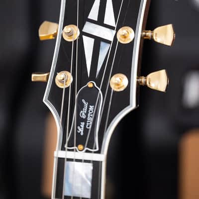 2012 Gibson Custom Les Paul Custom - in Black Ebony & Gold image 12