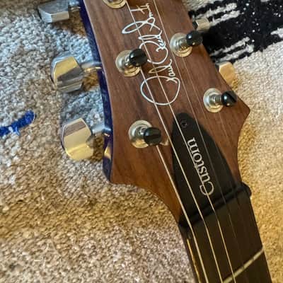 Rare Color! 6.98lbs 2018 PRS Custom 24 - Faded Gray Black Blue Burst image 7