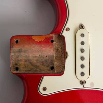Fender Stratocaster Solid Body Electric Guitar (1966), ser. #110114, original black tolex hard shell case. image 19