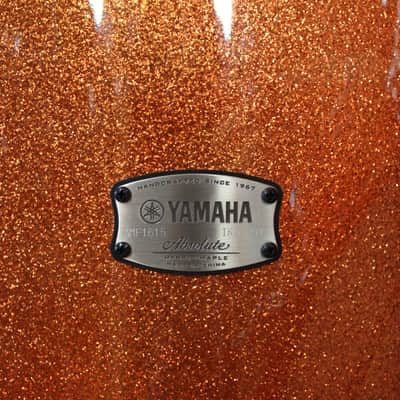 Yamaha Absolute Hybrid Maple 4-piece Shell Pack 22/16/12/10 - Orange Sparkle image 3