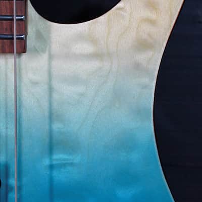 Flight Mini Bass TBL Trans-Blue Solidbody Electric Bass image 12