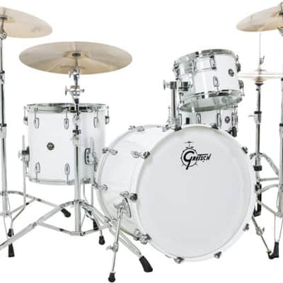 Gretsch Drums Renown Series 4-piece Shell Pack with Snare Drum - Piano White image 2