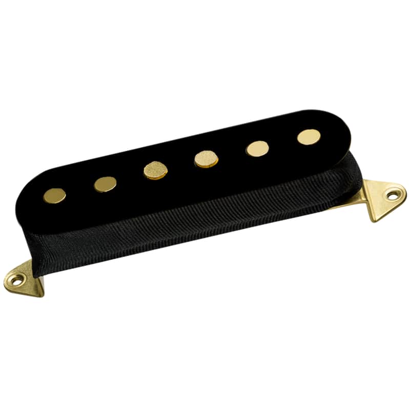 DiMarzio DP288F Steve Vai Signature UtoPIA Middle Single Coil Pickup F-Spaced Black with Gold Poles image 1