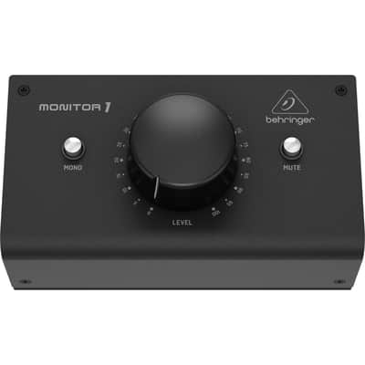 Behringer MONITOR1 Premium Passive Stereo Monitor and Volume Controller - Bundle With 10' 8mm XLR Microphone Cable, 6' Cable with 3.5mm TRS to 3.5mm TRS Connector, Microfiber Cloth image 6