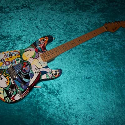 Picasso Fender USA American Stratocaster Standard California Series Vintage Strat 1997 guitar image 7