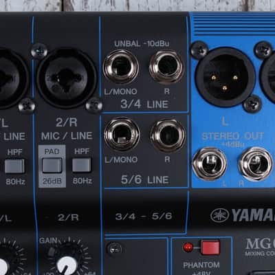 Yamaha MG06 Mixer 6 Channel Mixing Console 6 Input Compact Stereo Mixer MG image 3