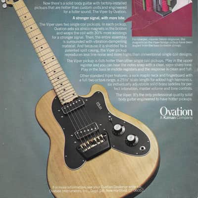 Vintage 1977 Ovation Viper - Blonde - Made in USA - Free Pro Setup image 20