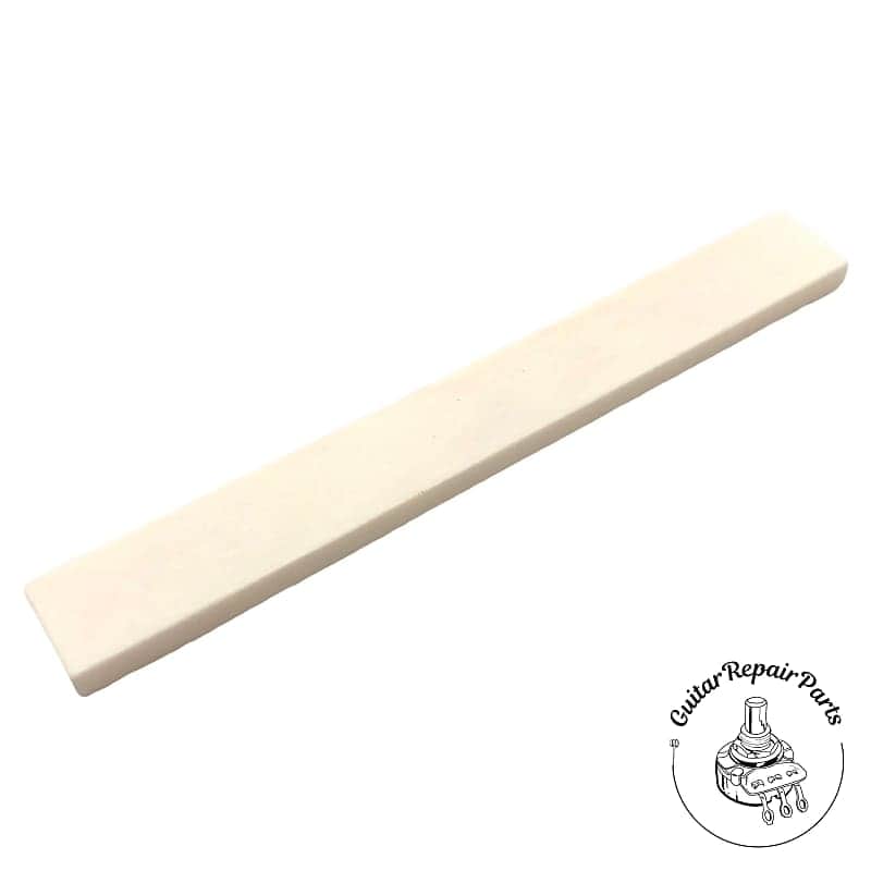 Bone Acoustic Guitar Saddle Blank, 3.5" x .43" x .14" - Bleached Bone image 1