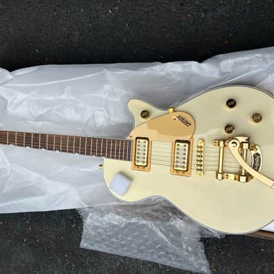 Gretsch Limited Edition G5237TG Electromatic Jet FT Bigsby Electric Guitar 2024 Model - Champaign White Metallic image 1