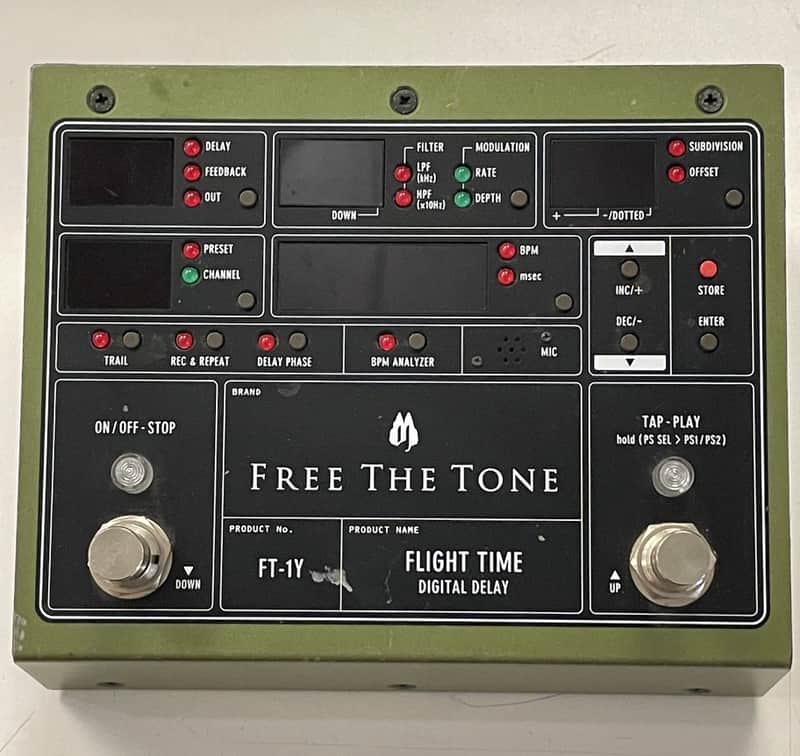 Free The Tone FT-1Y Flight Time Digital Delay 2010s - Green | Reverb