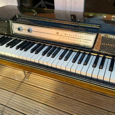 Wurlitzer 200A Electric piano,  rerfurbised in custom black and gold sparkle image 8