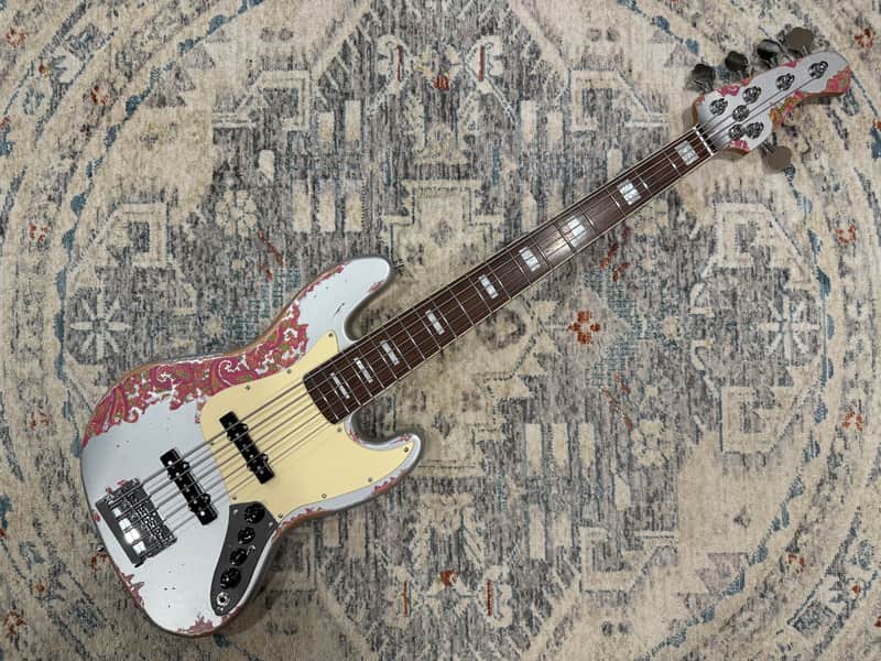 Dhatarattha DEB5 Jazz Bass 5 string - PAISLEY RELIC image 1