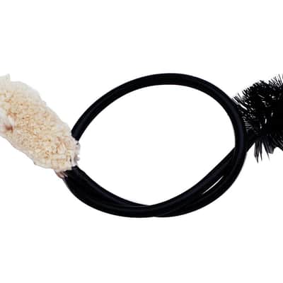 Herco Saxophone Neck Cleaner COMBINATION Cotton Swab + Nylon Shaped Brush on strong flexible vinyl coated snake - Made in USA image 2