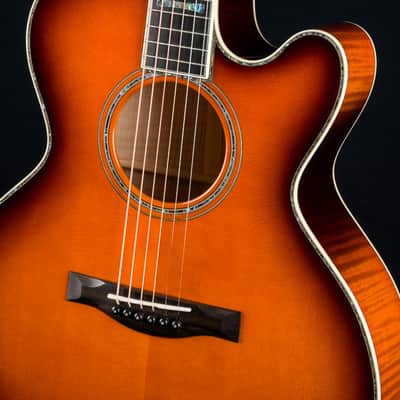 Santa Cruz F-42 Cutaway Custom Flamed Maple and European Spruce with Full Body Sunburst NEW image 8