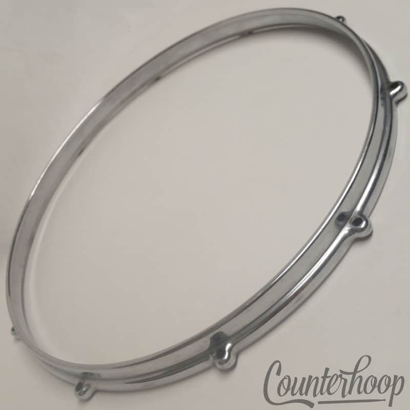 *Premier Die-Cast Rim Vintage 50s Resonant Chrome Snare Drum Elite Hoop England* image 1