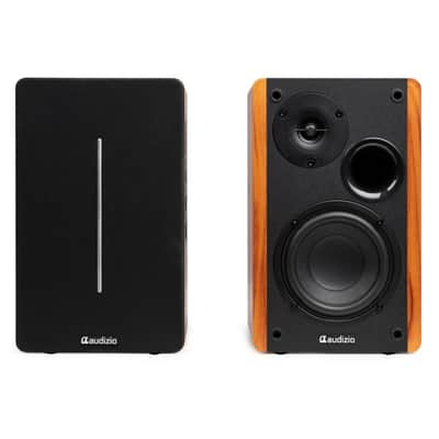 Audizio KS01B Regallautsprecher aktiv Set 120W BT Wood image 11
