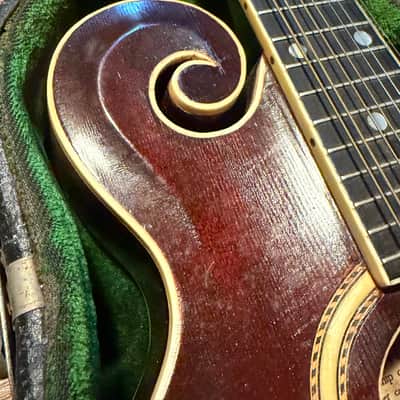 1918–1919 Gibson F-4 Mandolin – Vintage Oval Hole – All Original Parts & Case imagen 4