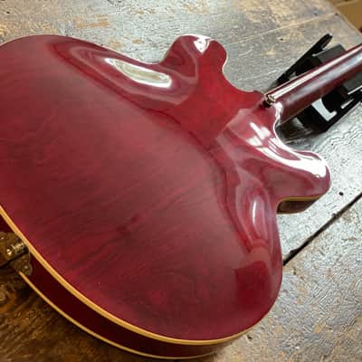 Greco Vintage SA-550 Semi-Acoustic Late 1970's Persimmon Red w/ Hardcase image 4