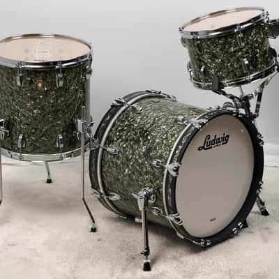 Ludwig 18/12/14" Classic Maple Jazzette Outfit - Moss Green Pearl image 4