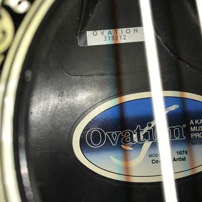 Ovation Country Artist 1674 nylon string guitar cutaway acoustic-electric  1985 made in USA with original hard case image 13