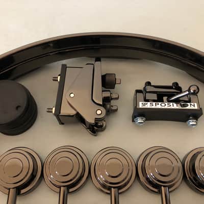 NEW DW Collector’s Series Black Nickel 14” Snare Drum Parts; TrueHoops Lugs MAG 5P Tension Rods Grommet image 2