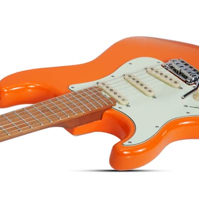 Schecter Nick Johnston Traditional LH Atomic Orange Left-Handed Electric Guitar image 3