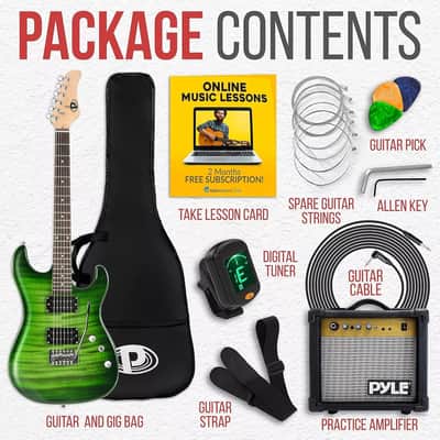 Electric Guitar Kit for Beginners – Full-Size 6-String with Amp, Accessories, and Digital Tuner image 2