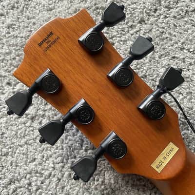 LAG Black Single Cut Electric Guitar, Mahogany Body and Neck, Rosewood Fingerboard, HH Closed Humbucker Pickups image 9